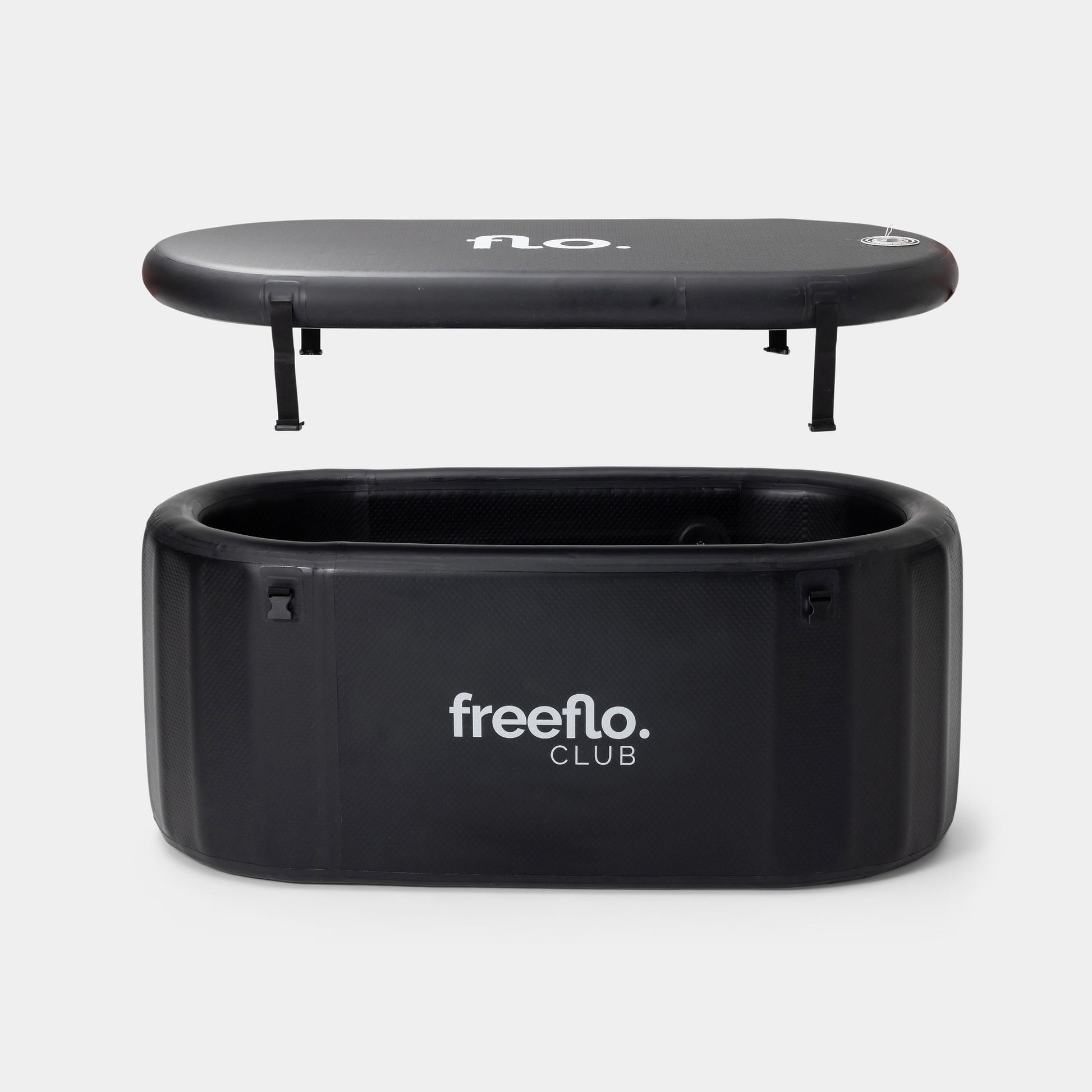 Flo Axis Ice Bath with insulated lid open